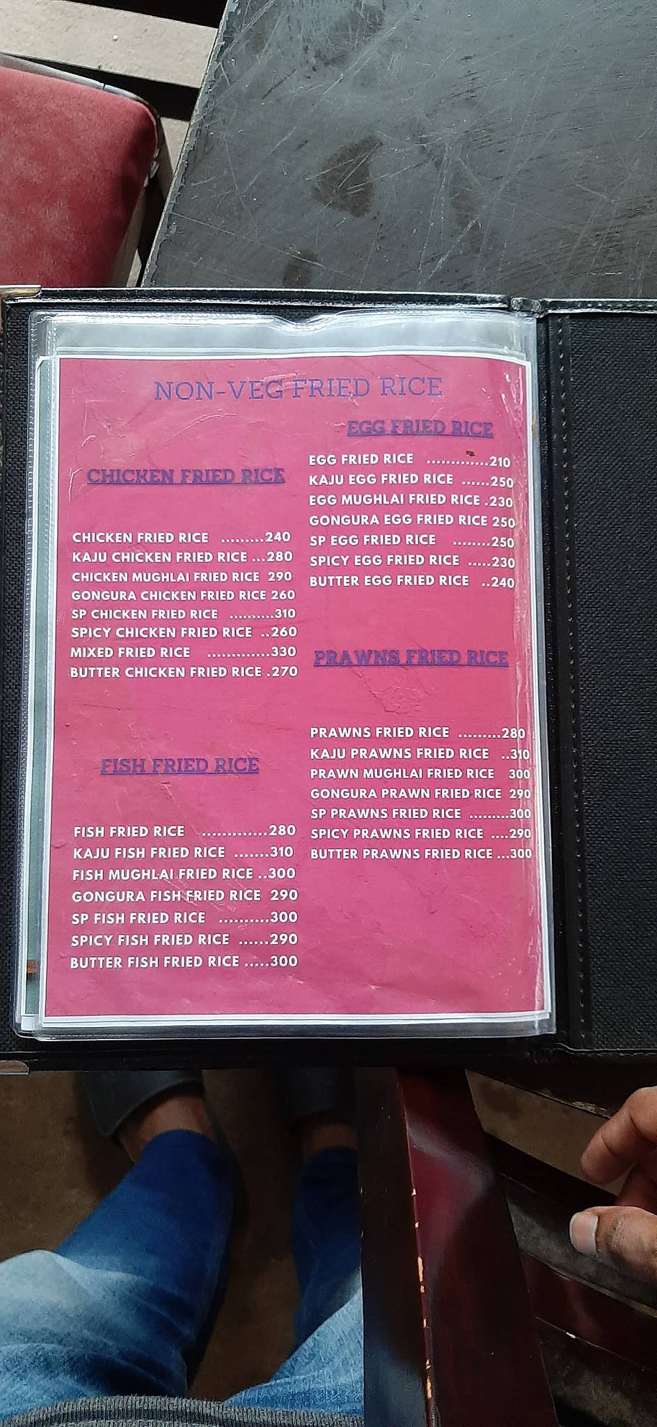 Friends Dhaba menu