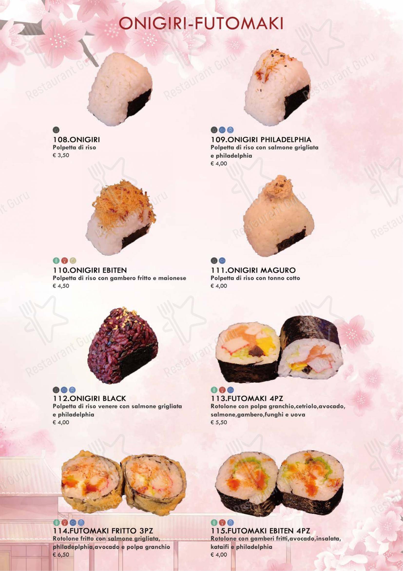 Menu di Ristorante Fuji 2 - Основное меню