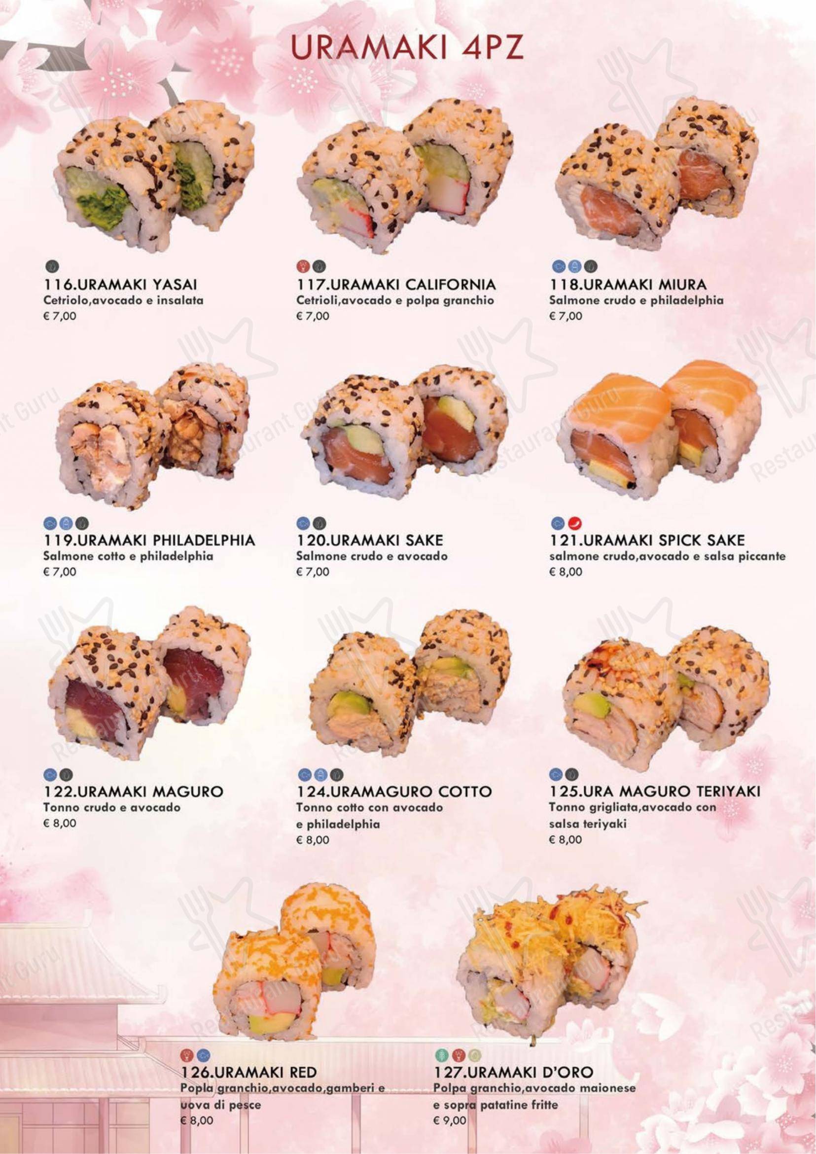 Menu per Ristorante Fuji 2 in Ravenna