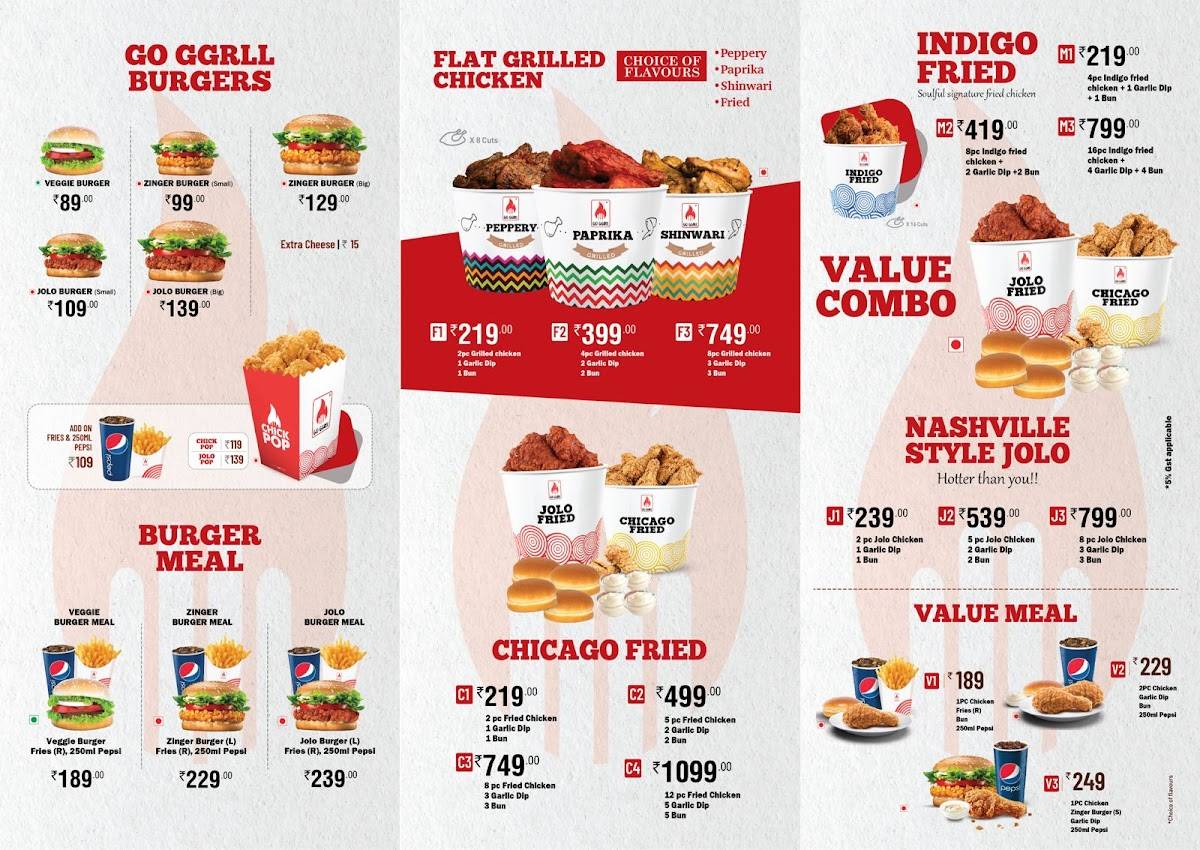 GO GGRLL THALASSERY menu