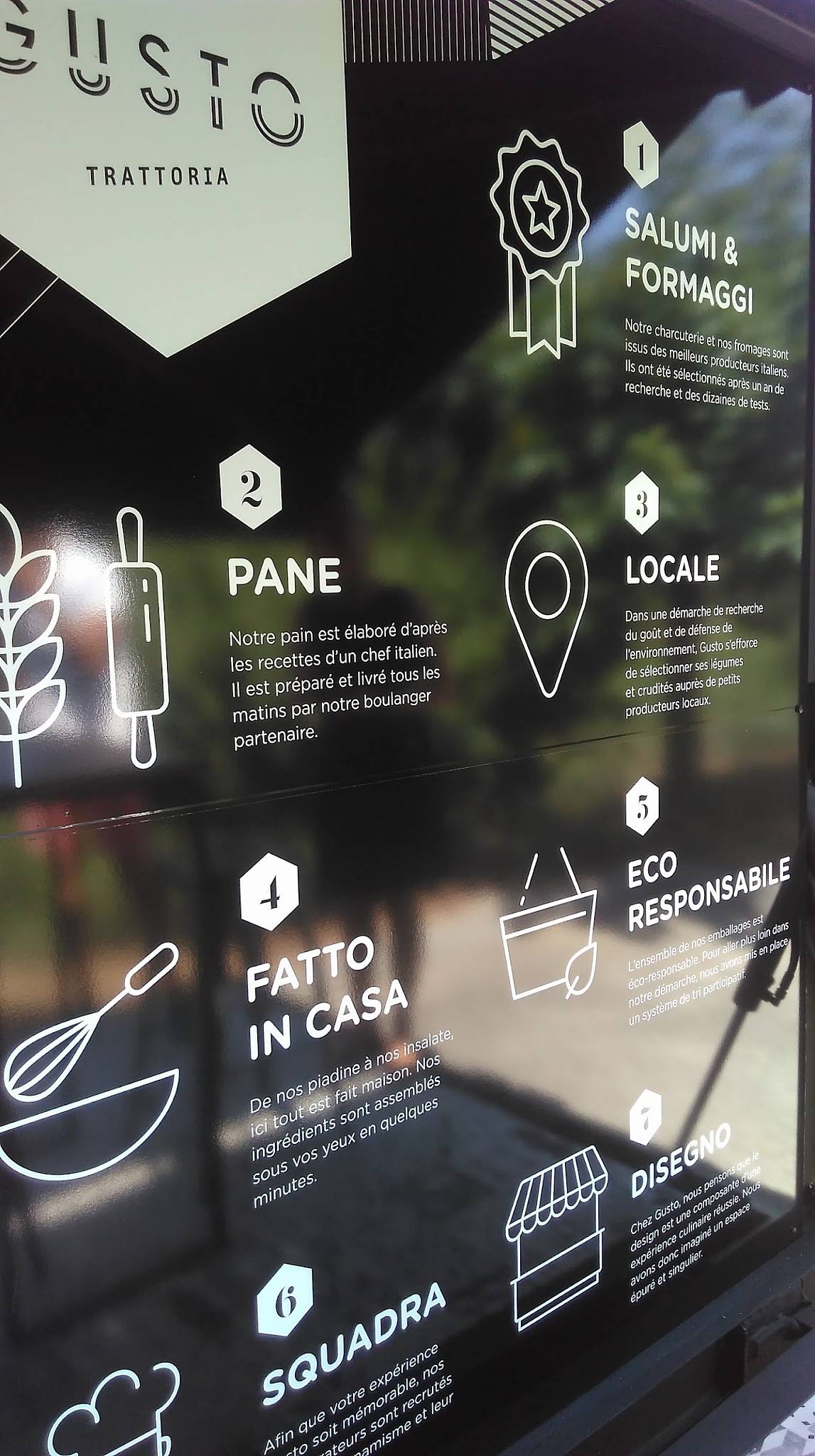 Menu de GUSTO