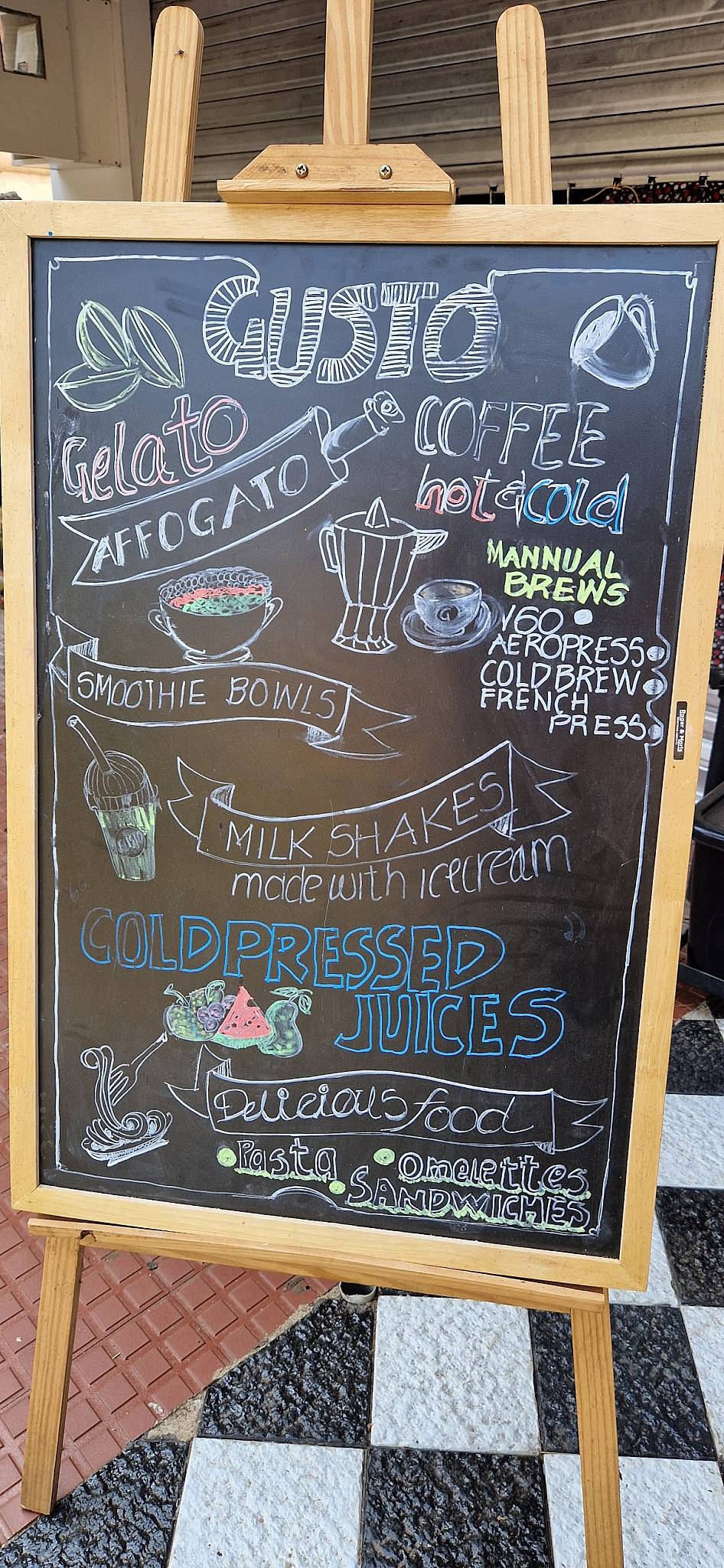 GUSTO - Gelato and Coffee Bar menu