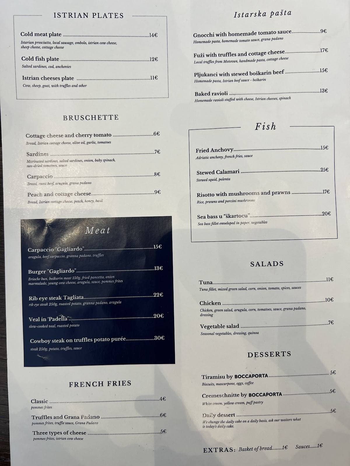 Menu di Gagliardo 