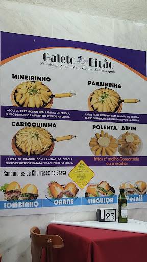 Galeto Bicão cardápio