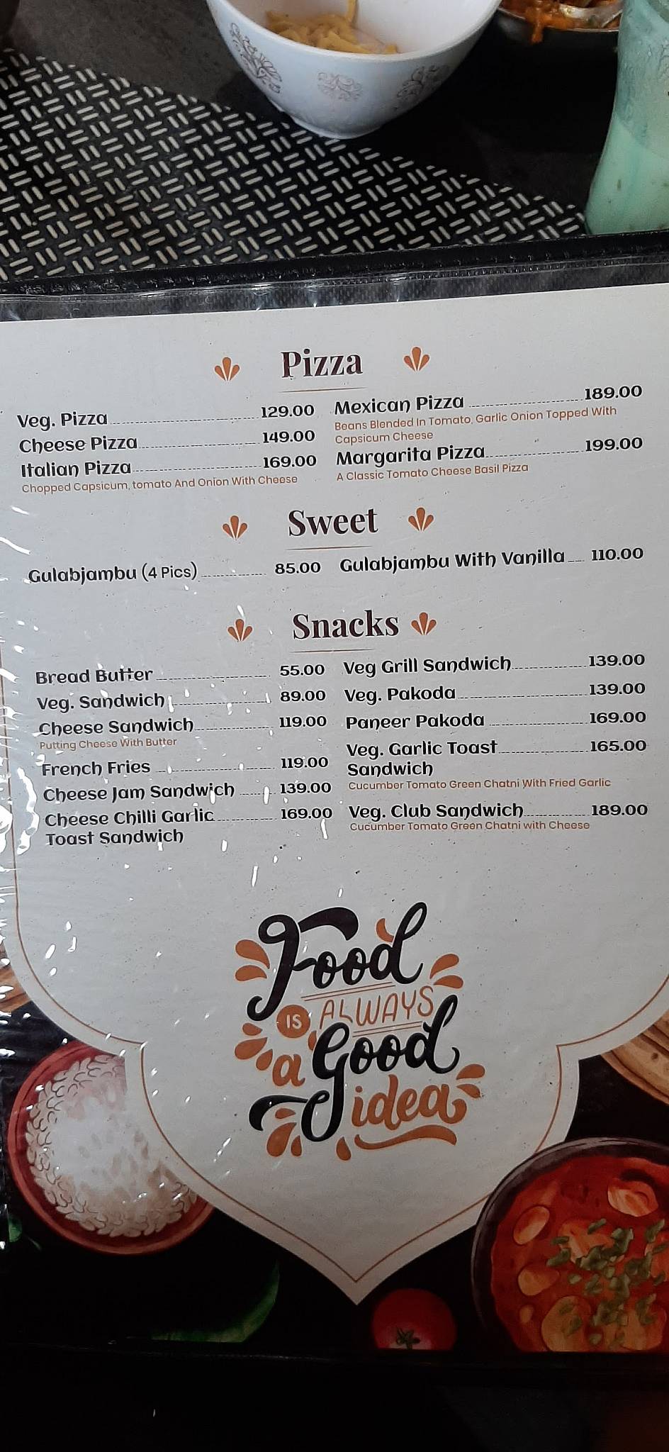 Satkar Garden Restaurant & Banquet Hall menu