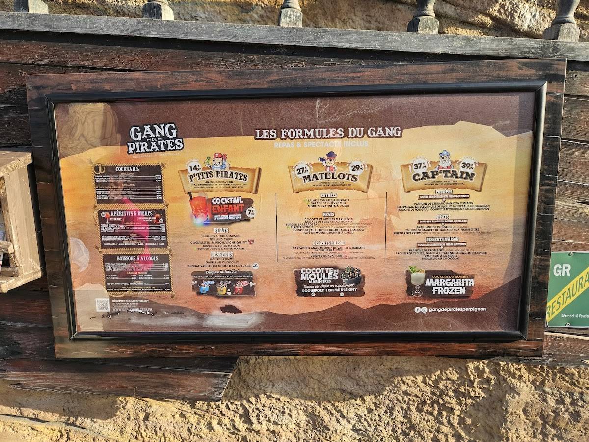 Menu de Gang de Pirates