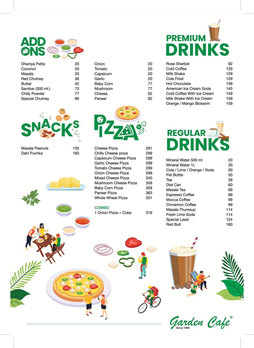 Garden Cafe menu