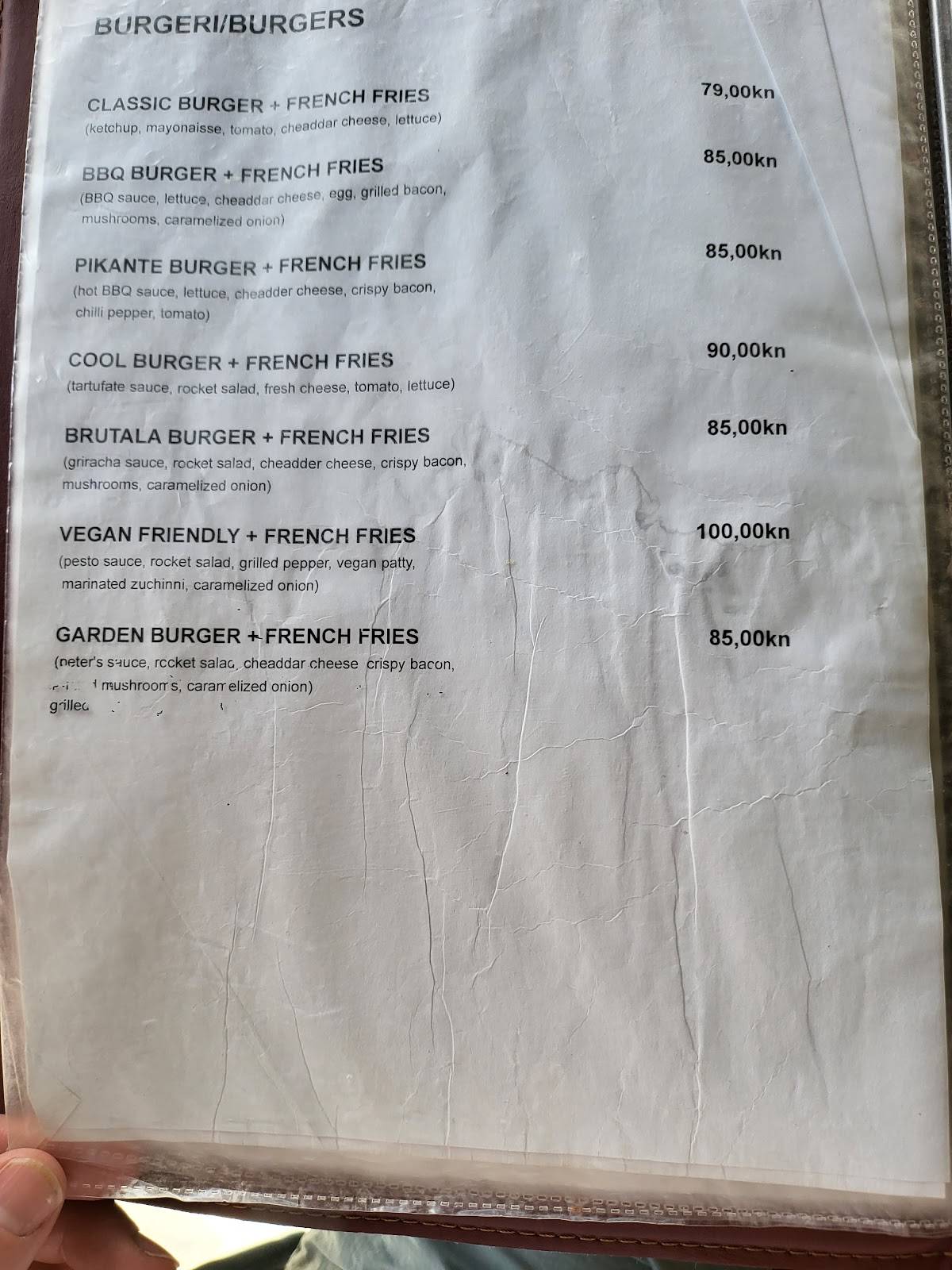Menu di Kitchen&bar Garden 