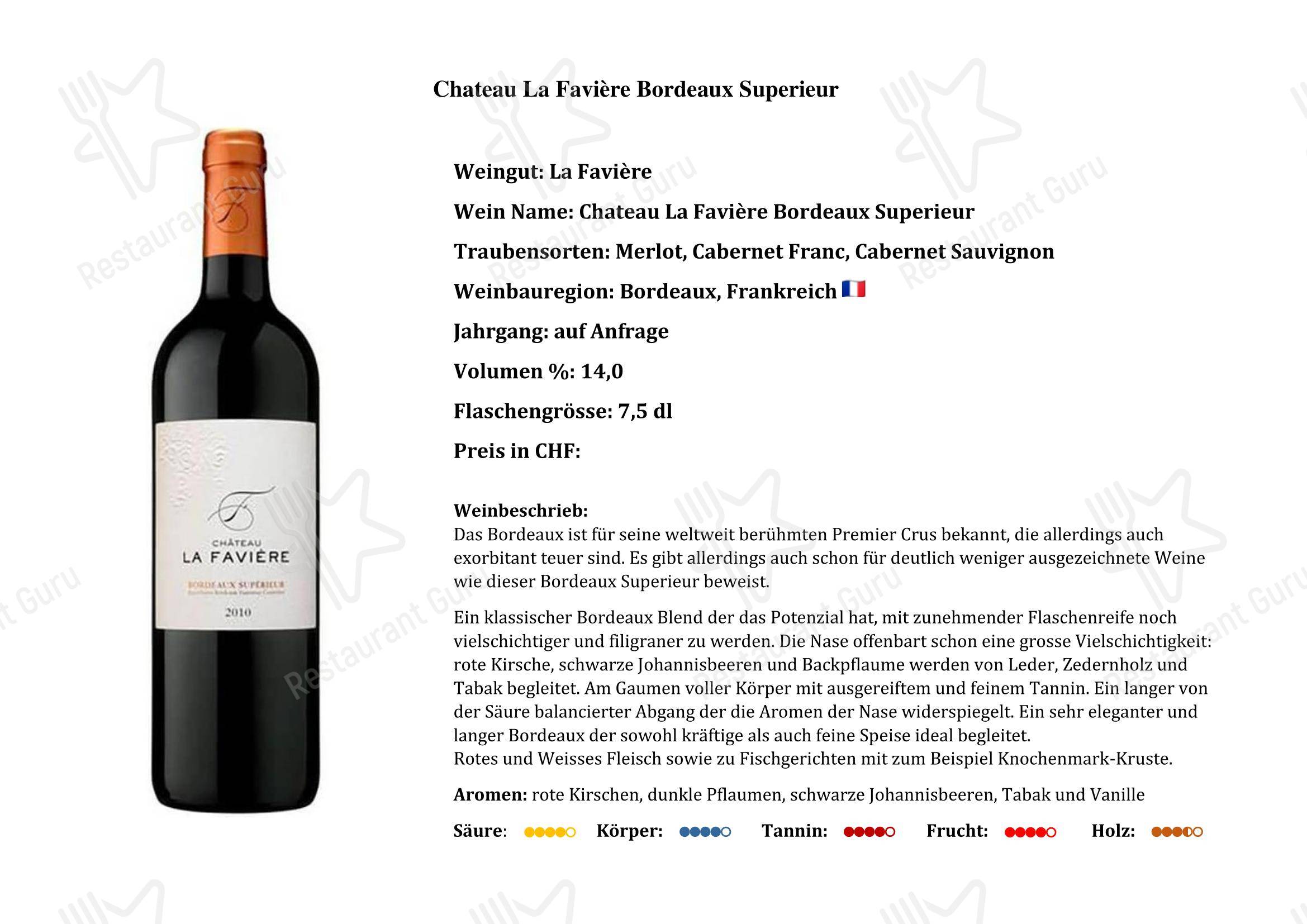 Menu di Gasthaus Alp Scheidegg - Коктейльная карта