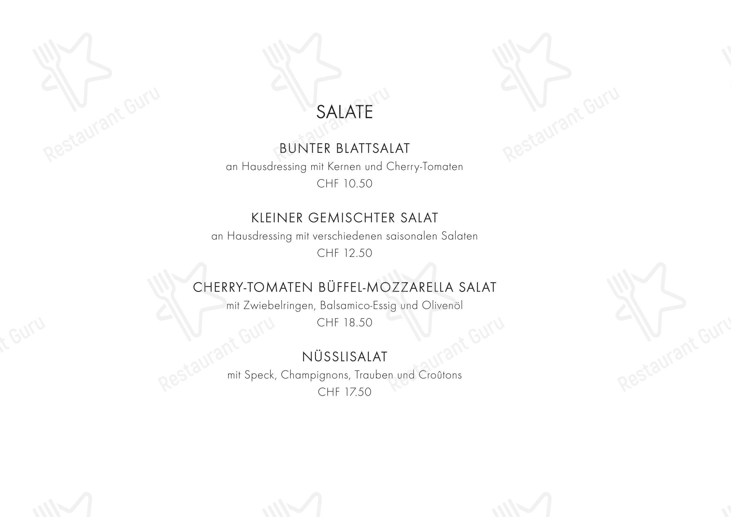 Основное меню per Gasthaus Alp Scheidegg ristorante