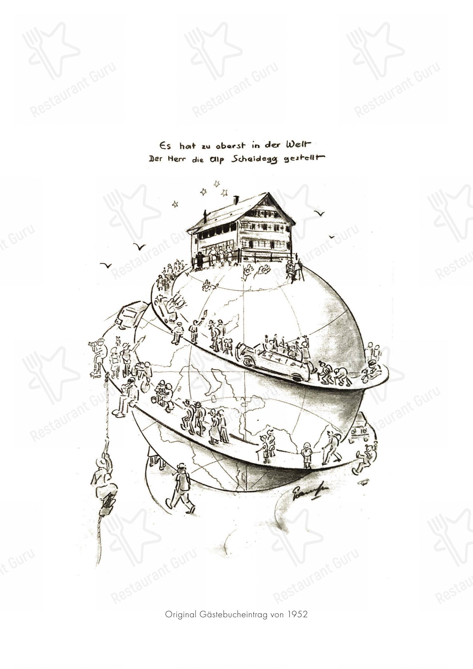 Gasthaus Alp Scheidegg in Wald - Menu bar