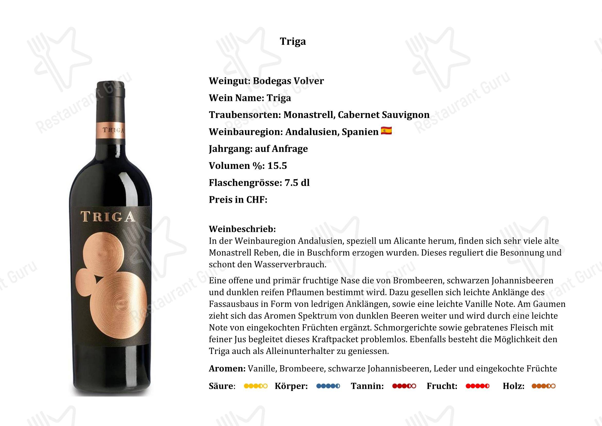 Menu di Gasthaus Alp Scheidegg - Коктейльная карта