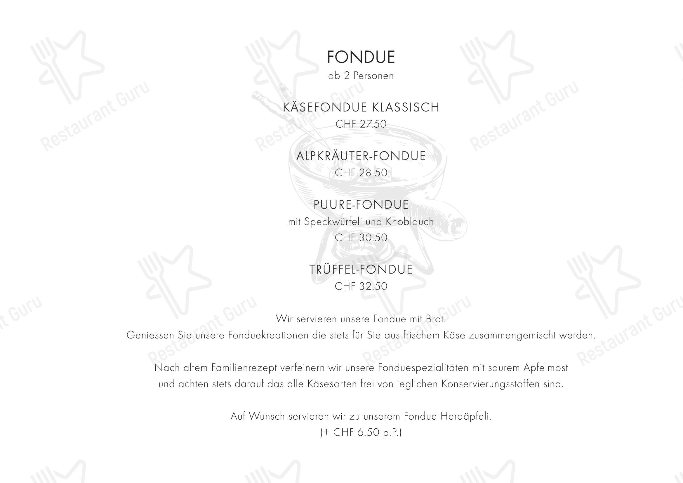 Menu di Gasthaus Alp Scheidegg - Основное меню