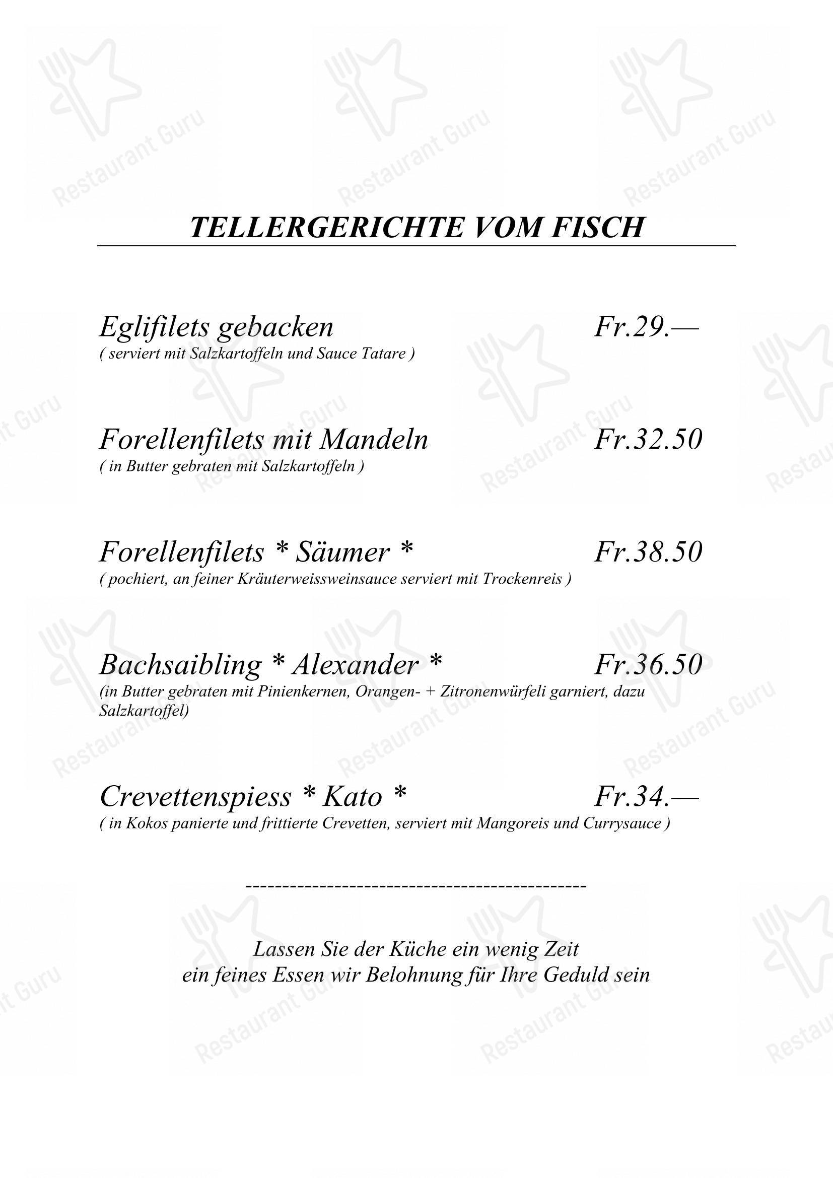 Menu di Gasthaus Post - 菜单