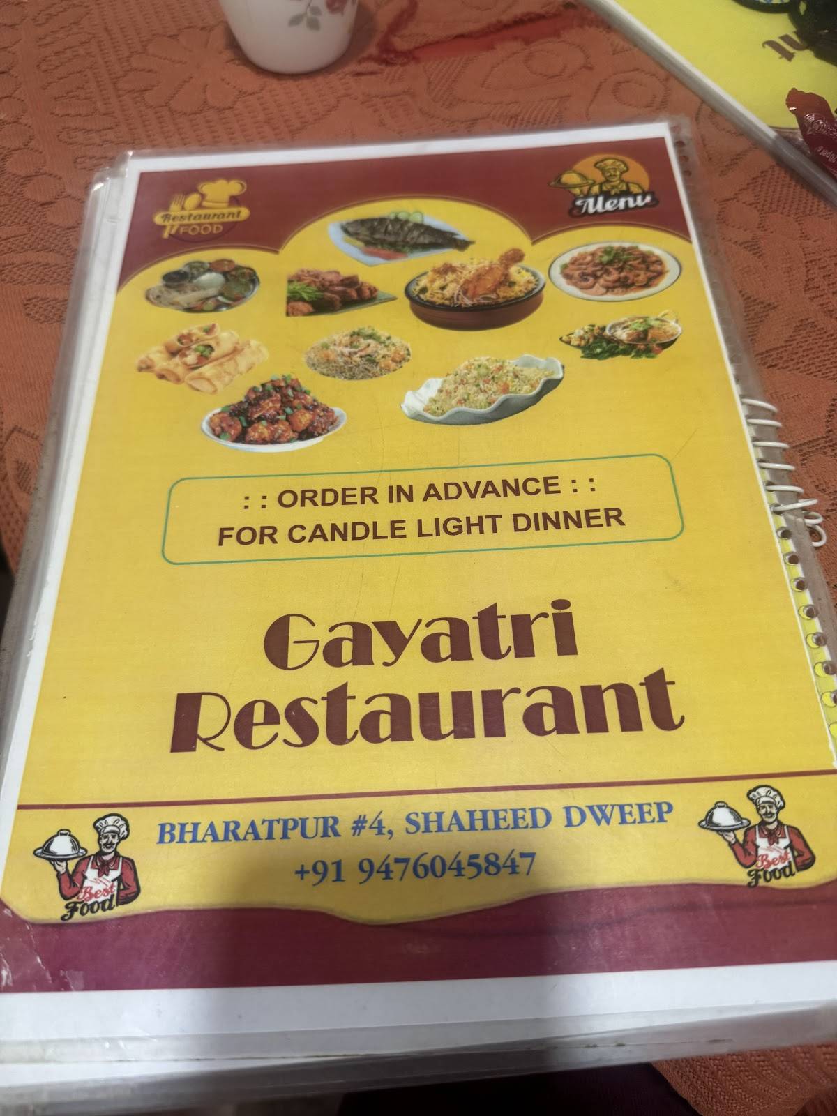 Gayatri Restaurant menu