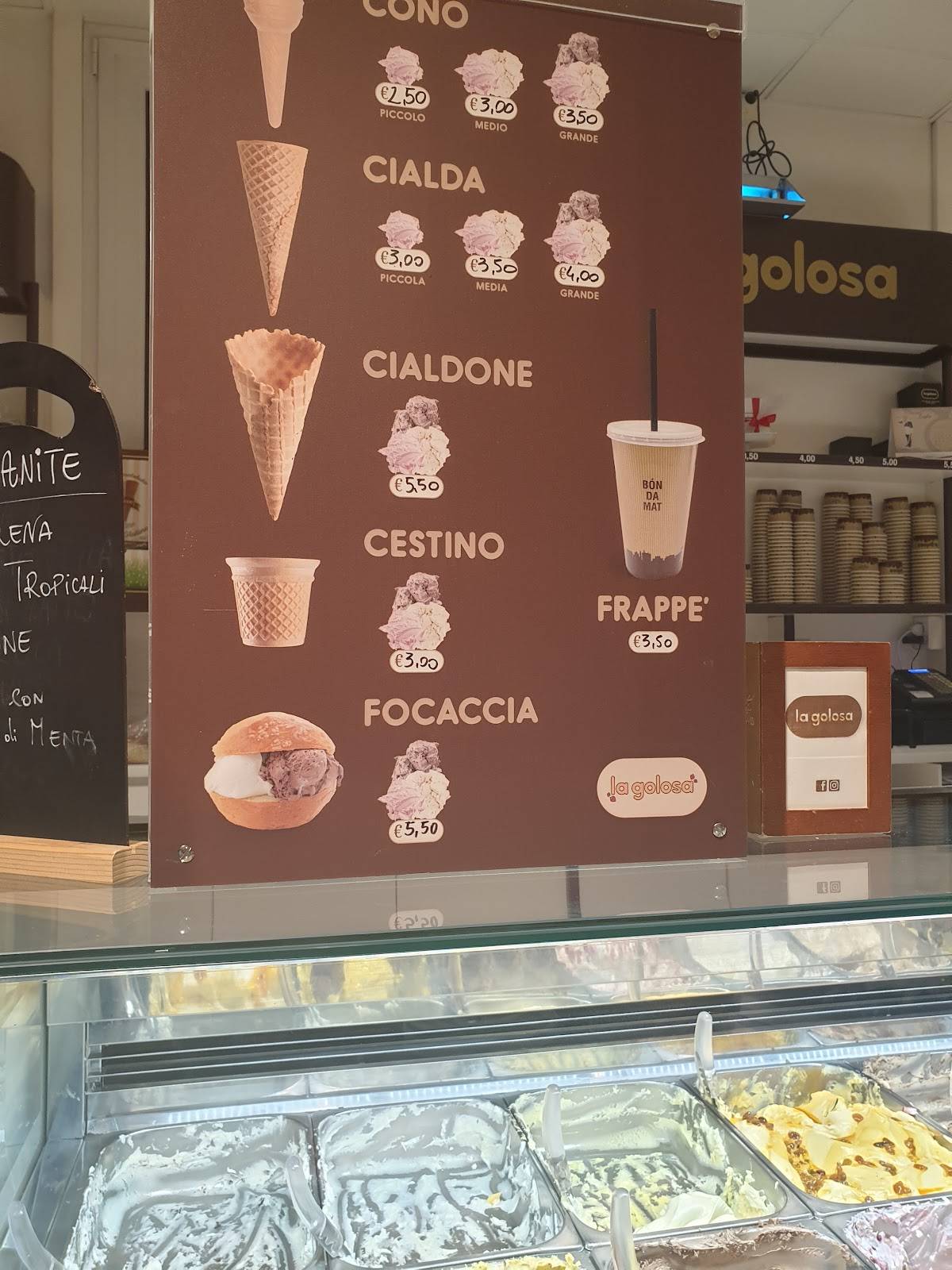Menu di Gelateria La Golosa 