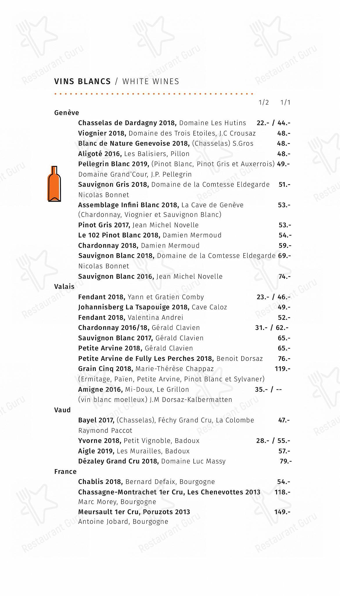 Restaurant Les Armures in Ginevra - Tea Menu