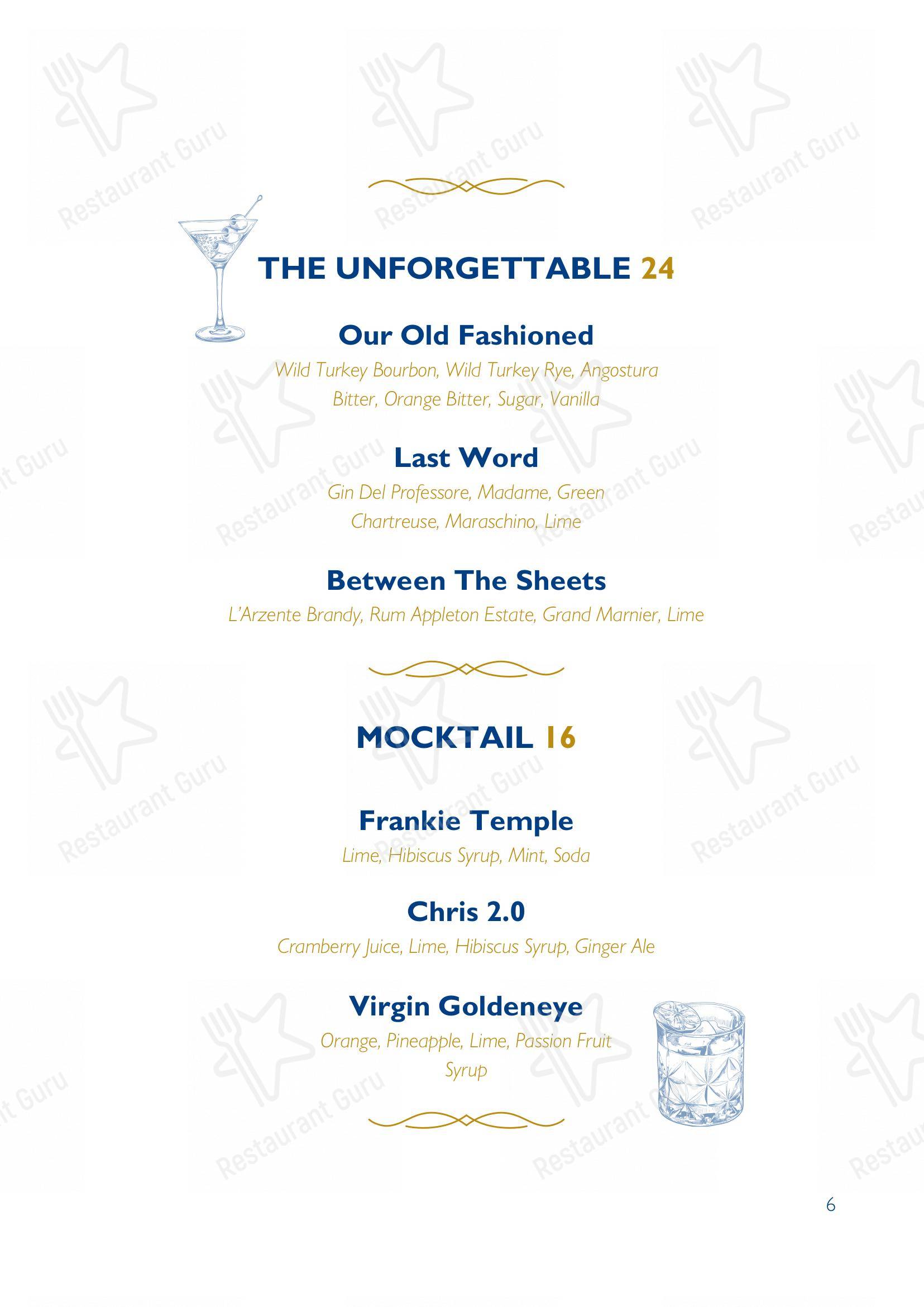 Menu per George pub & bar