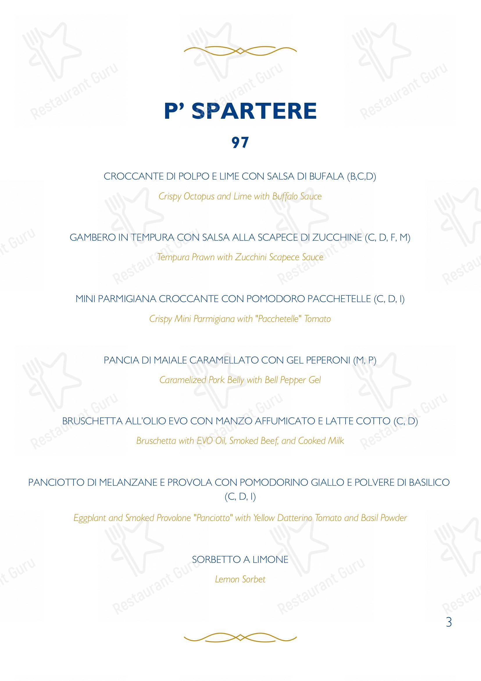 Ночное меню per George pub & bar
