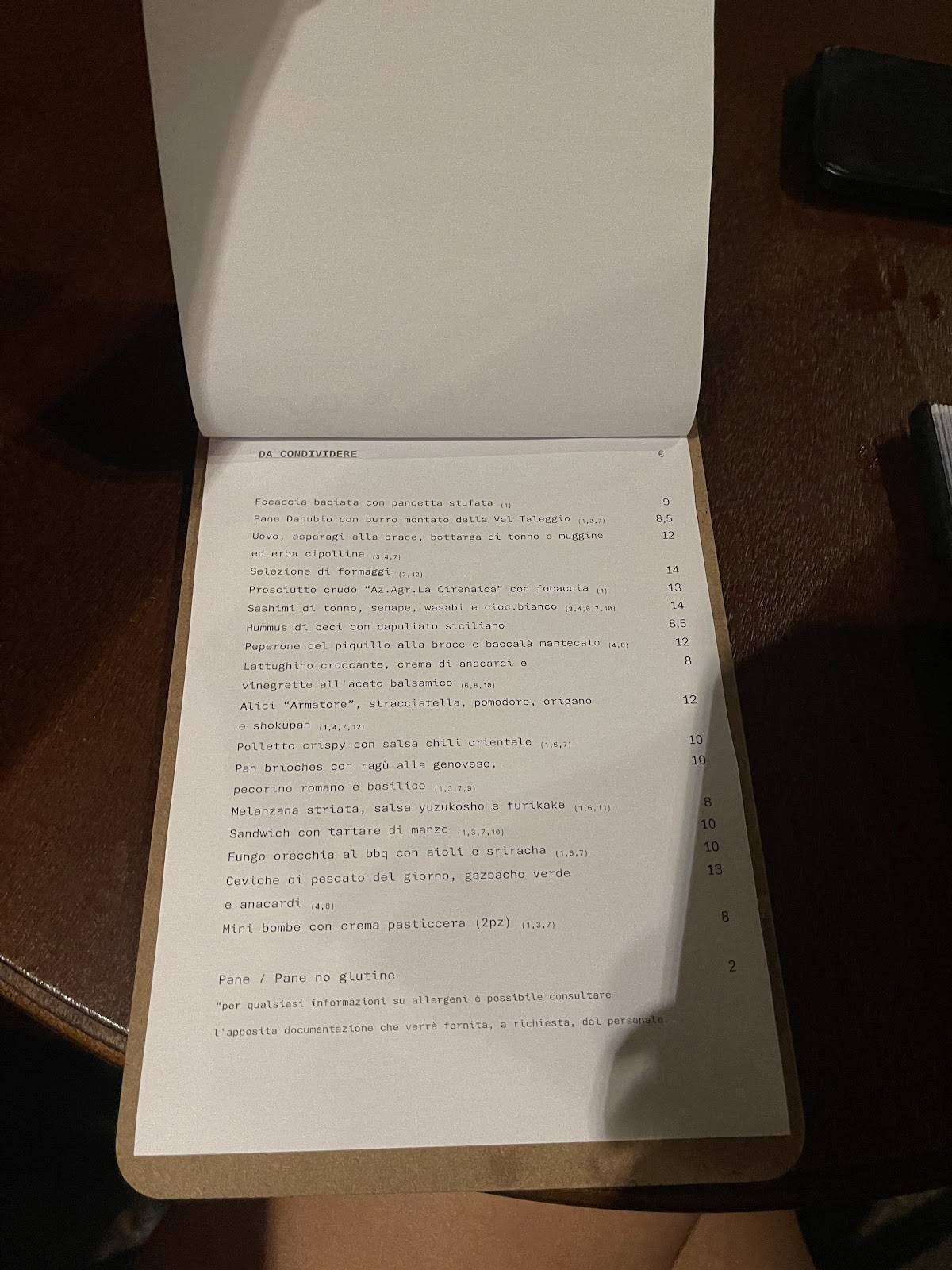 Menu di Gesto 