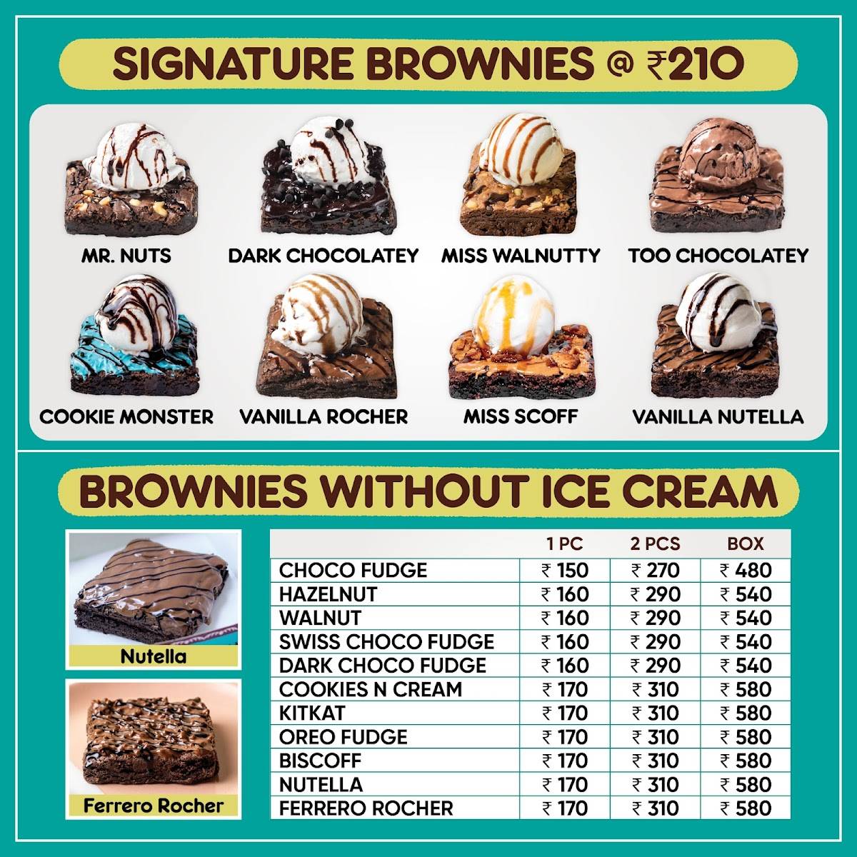 Get Desserted - Waffles, Brownies & More! Sector 8 Chandigarh menu