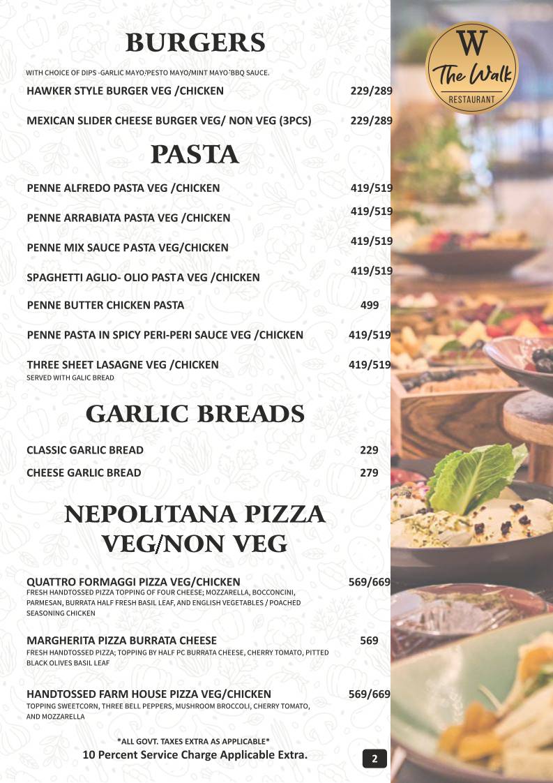 The Walk menu