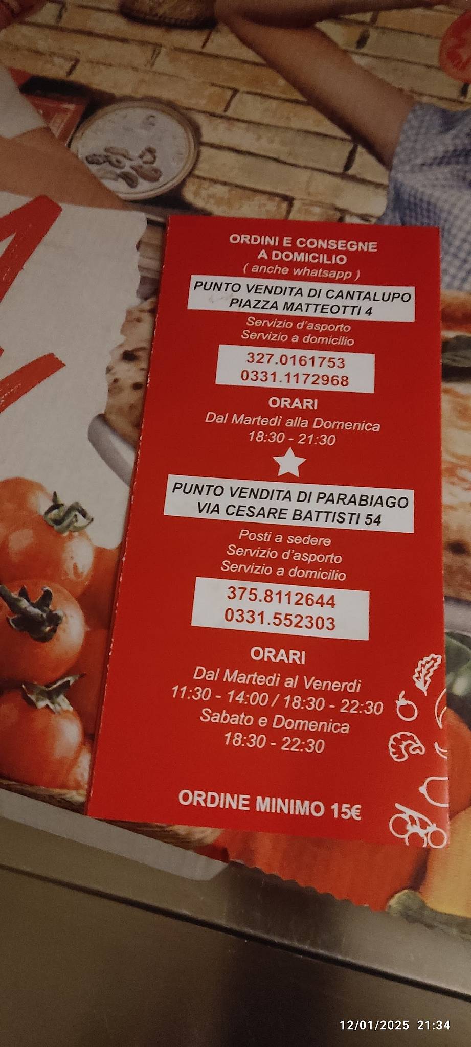 Menu di Gipe Parabiago - Pizzeria al Trancio 