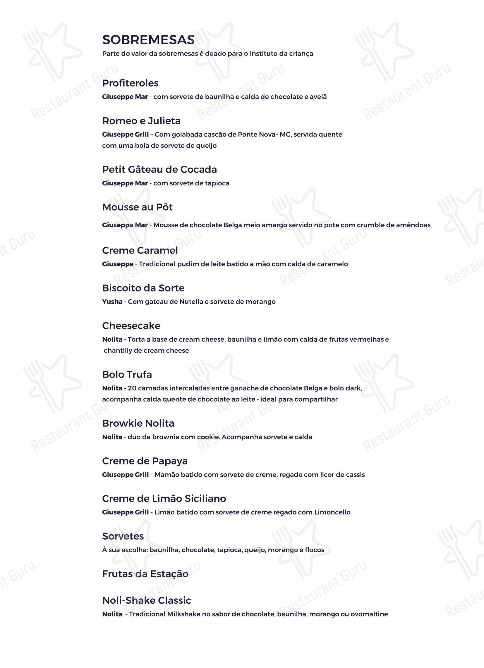 Giuseppe Square em Rio de Janeiro - Menu bar