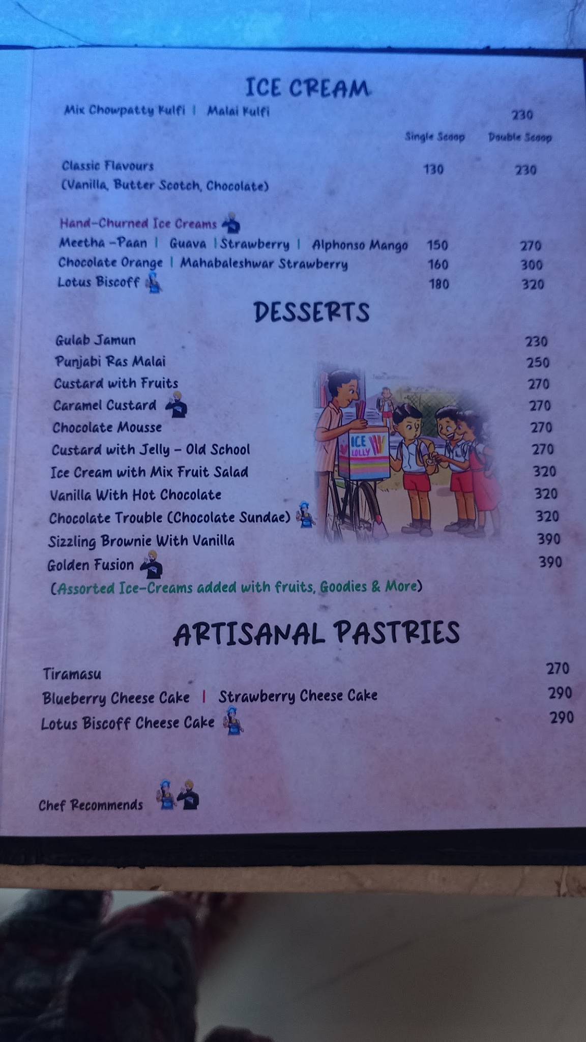Golden Punjab menu