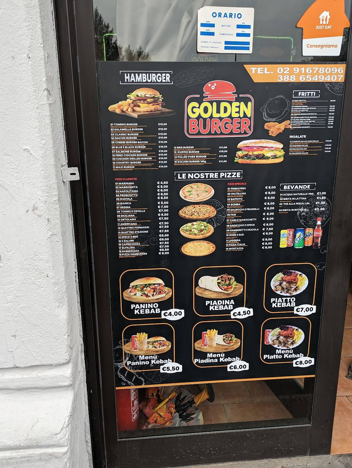 Menu di Golden burger 