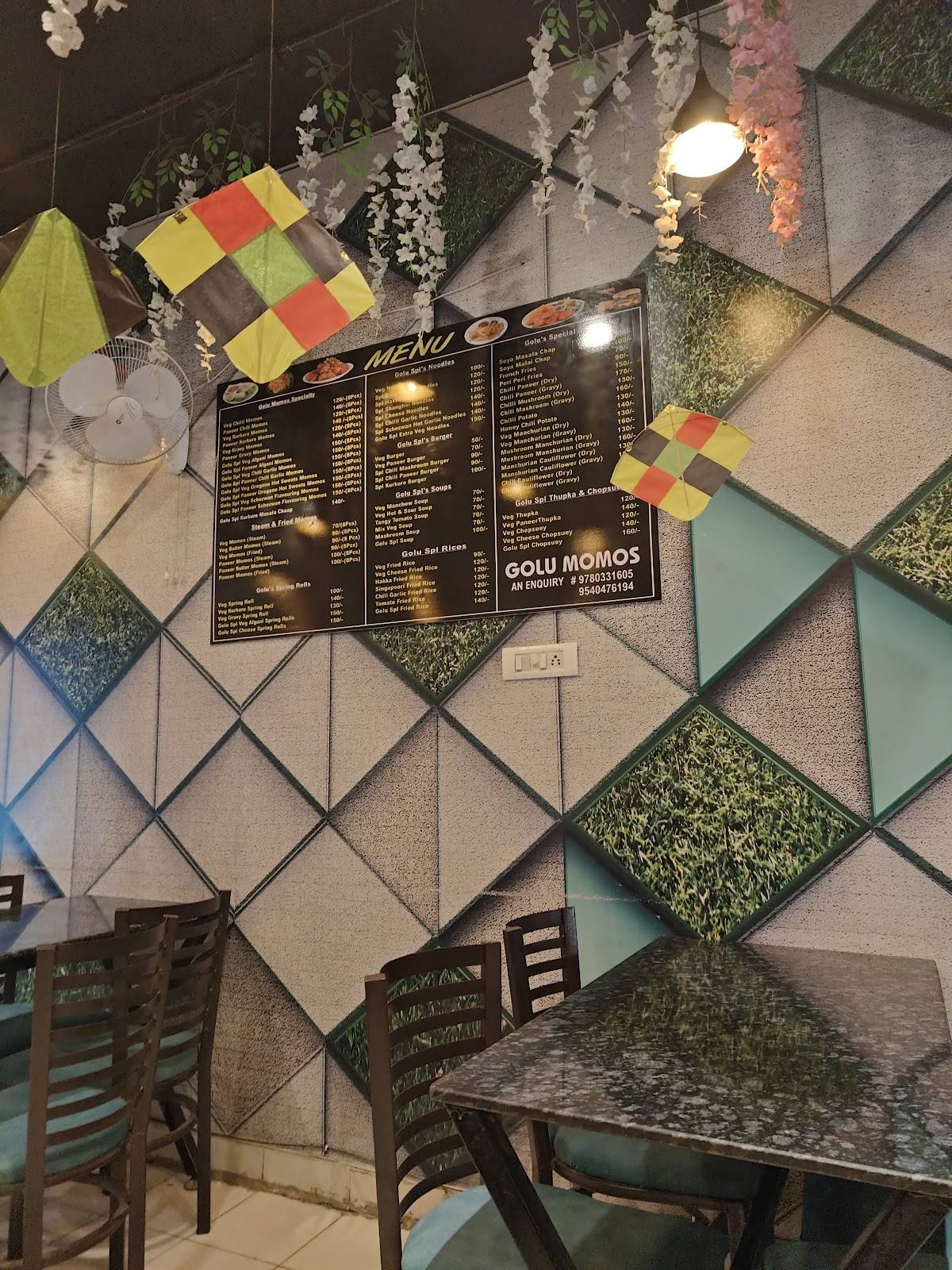 Golu Momos menu
