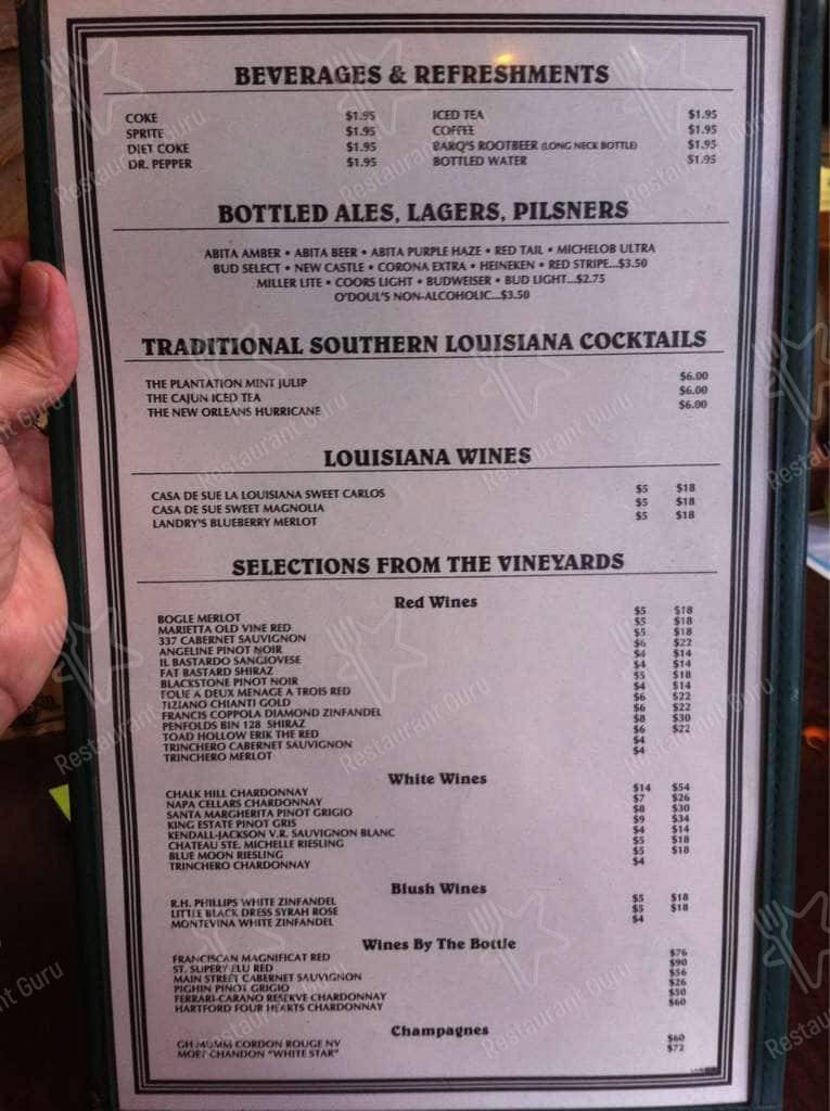 Menu at The Cabin Restaurant and Events, Gonzales, LA44