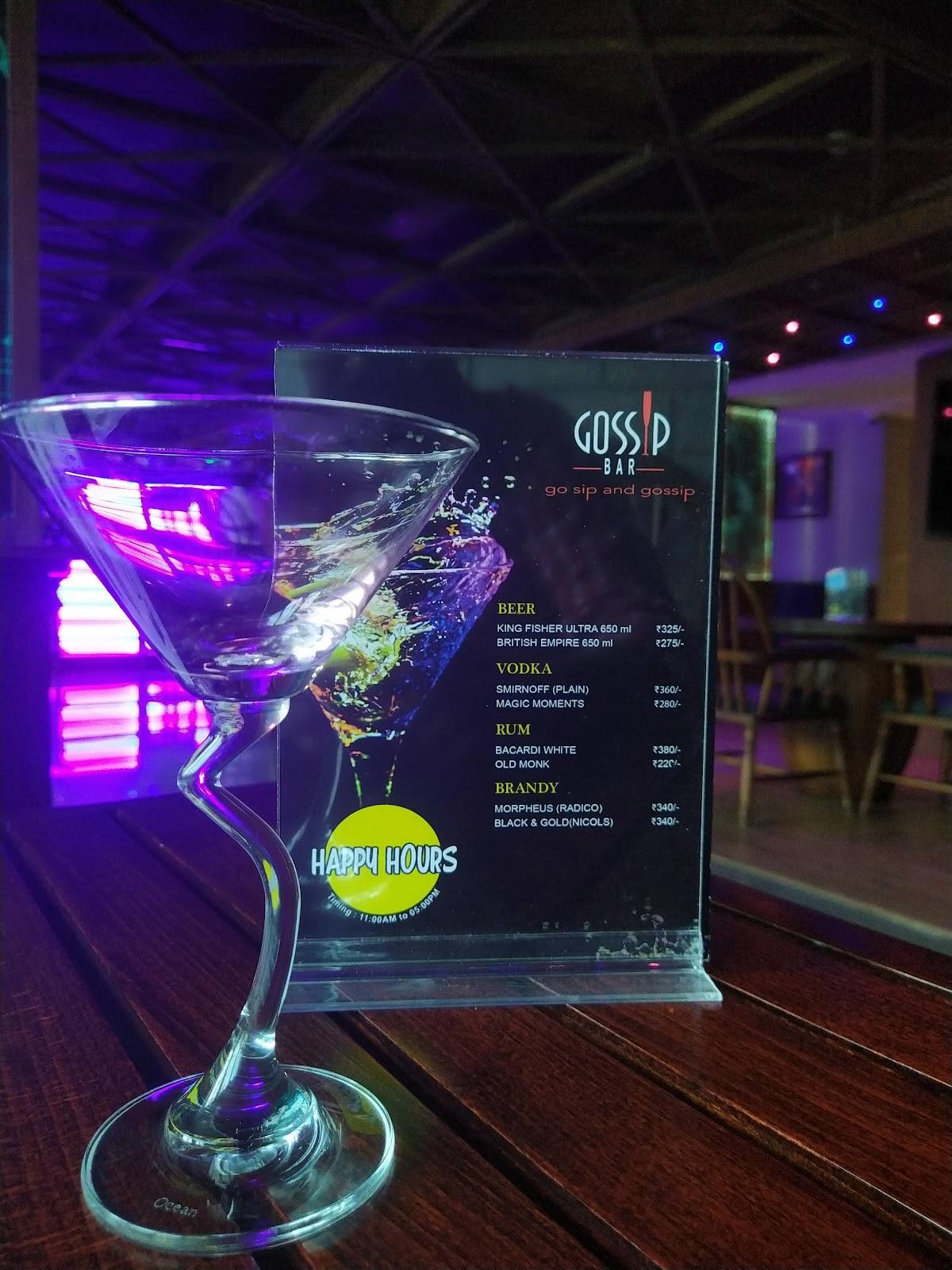 Gossip Lounge menu