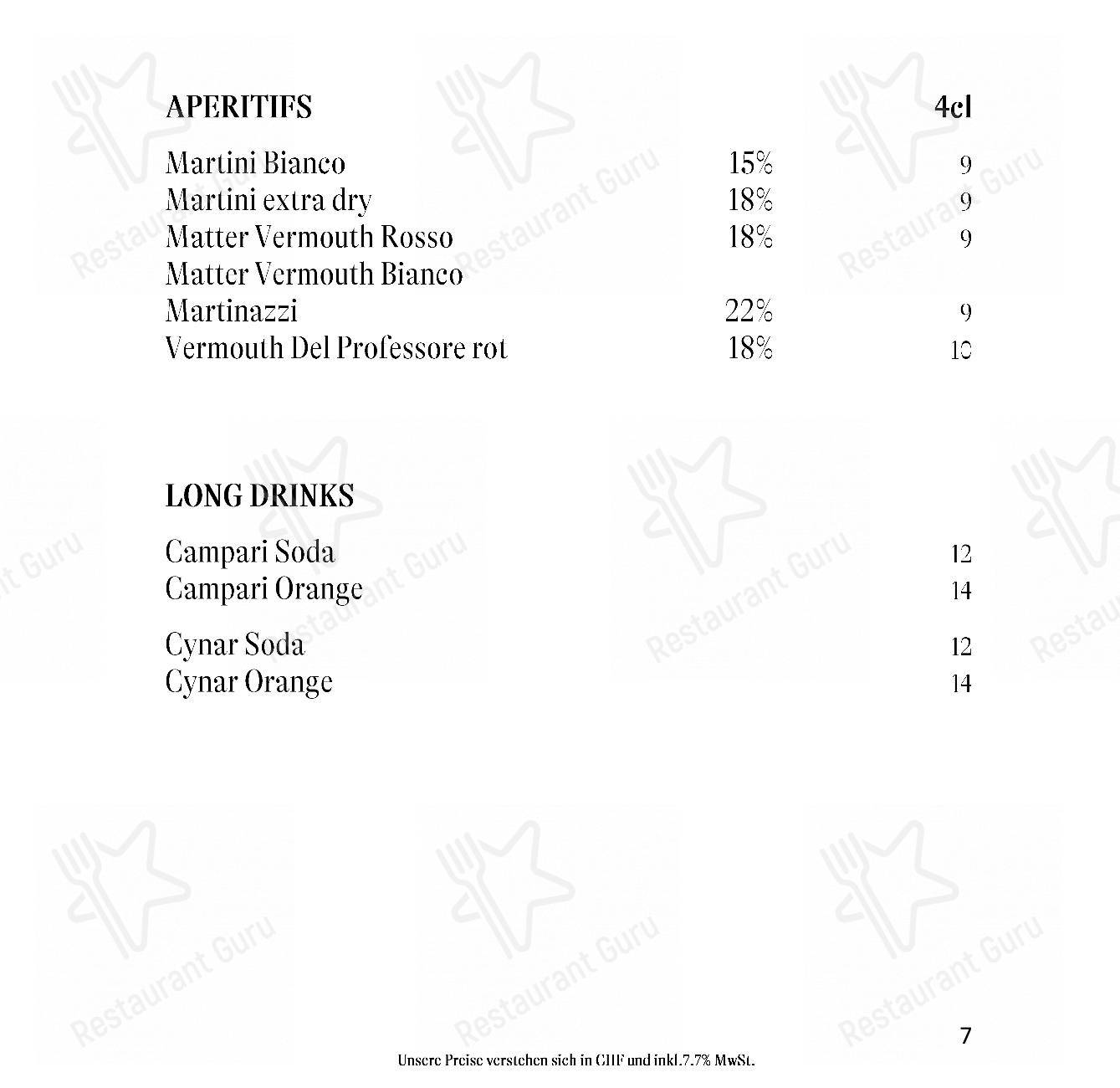 Menu per Gourmet Restaurant Guarda Val ristorante