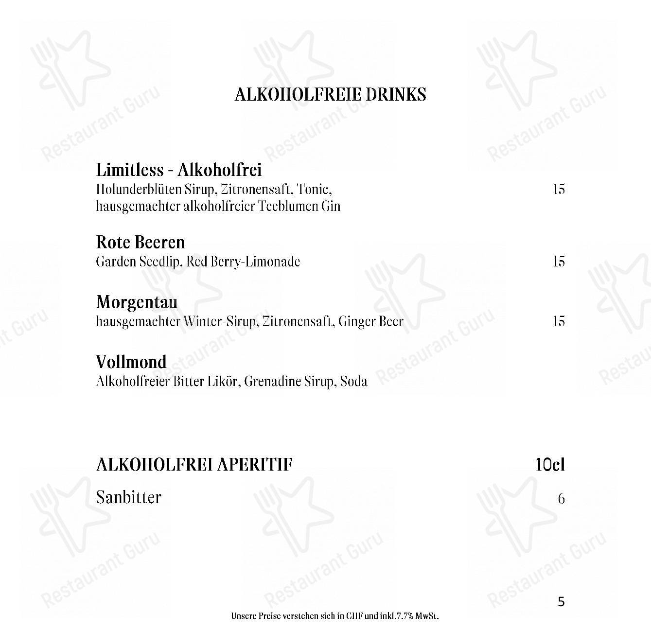 Menu per Gourmet Restaurant Guarda Val in Lantsch/Lenz