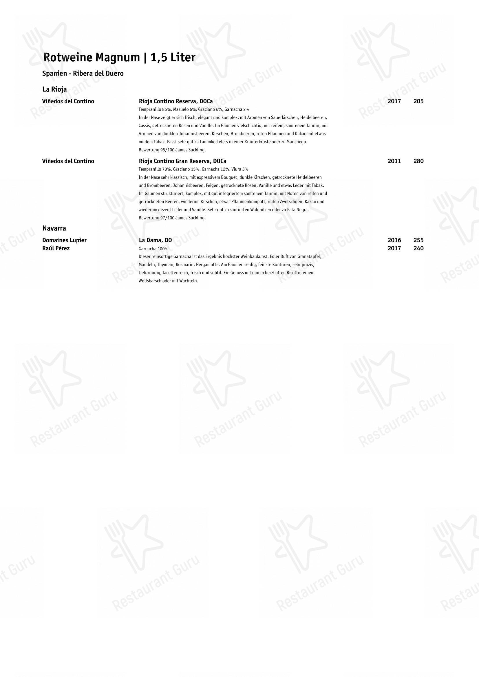 Menu bar per Gourmet Restaurant Guarda Val in Lantsch/Lenz