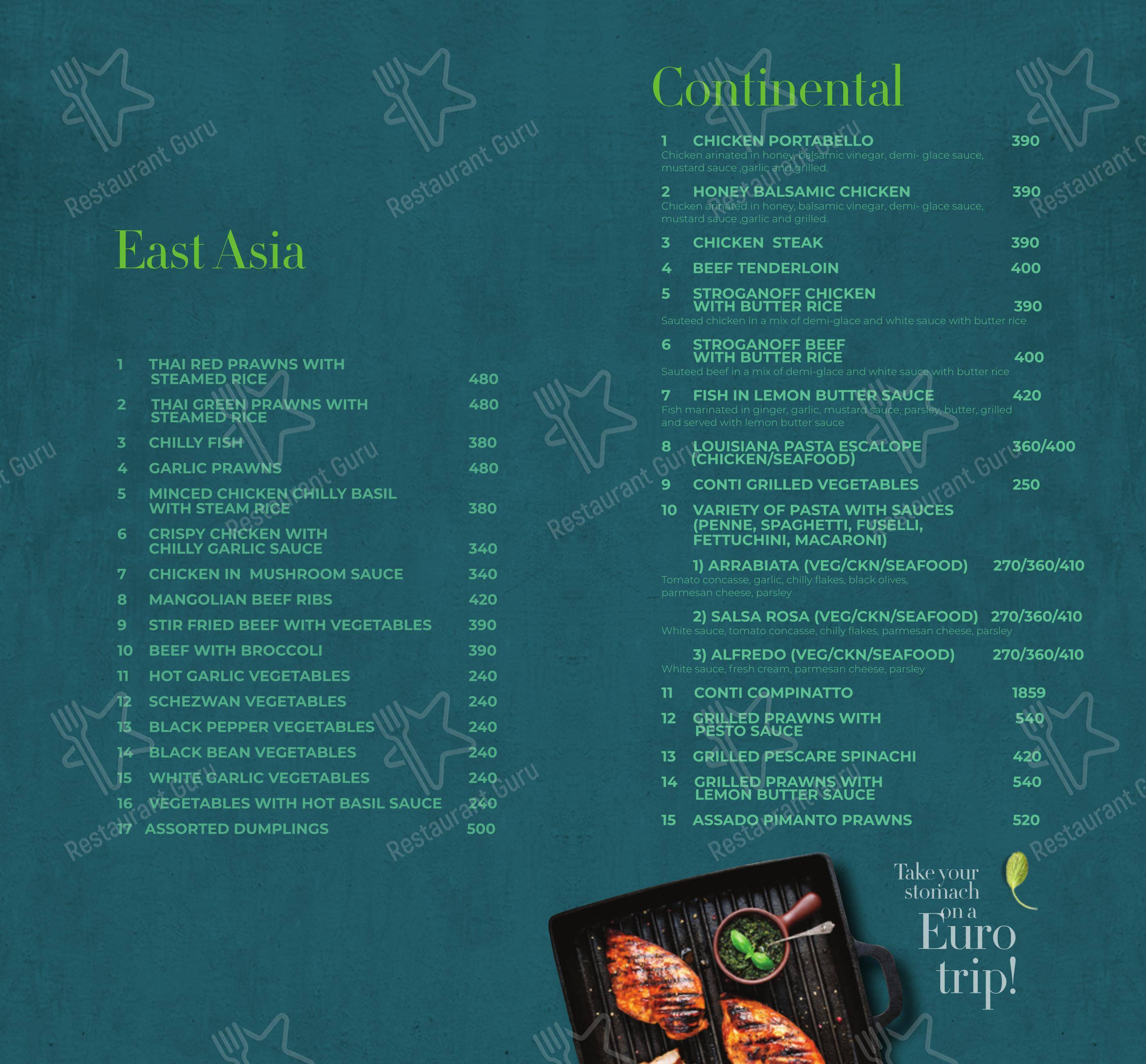 Grand Entree in Ernakulam - Menu bar