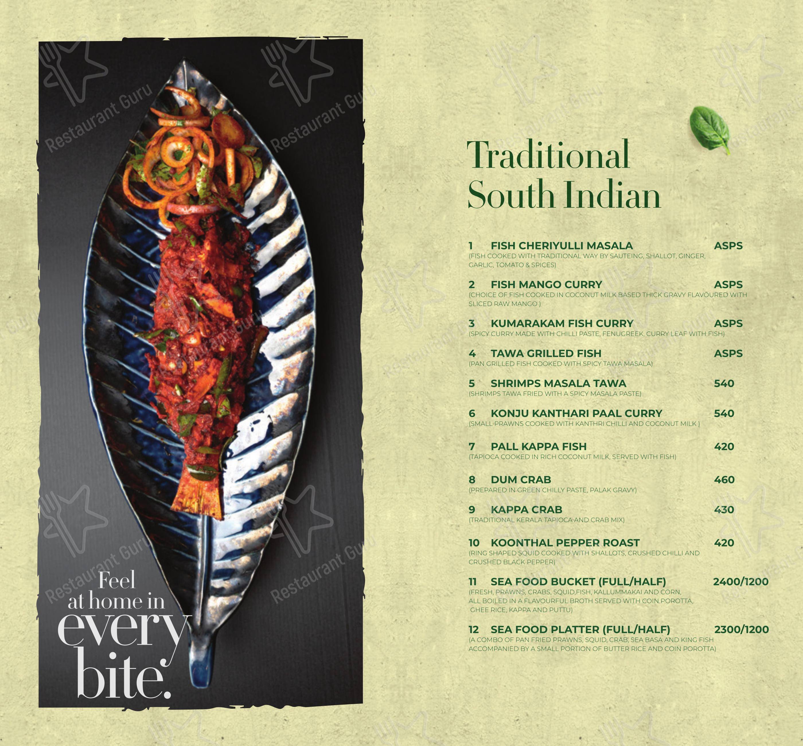 Grand Entree in Ernakulam - Menu