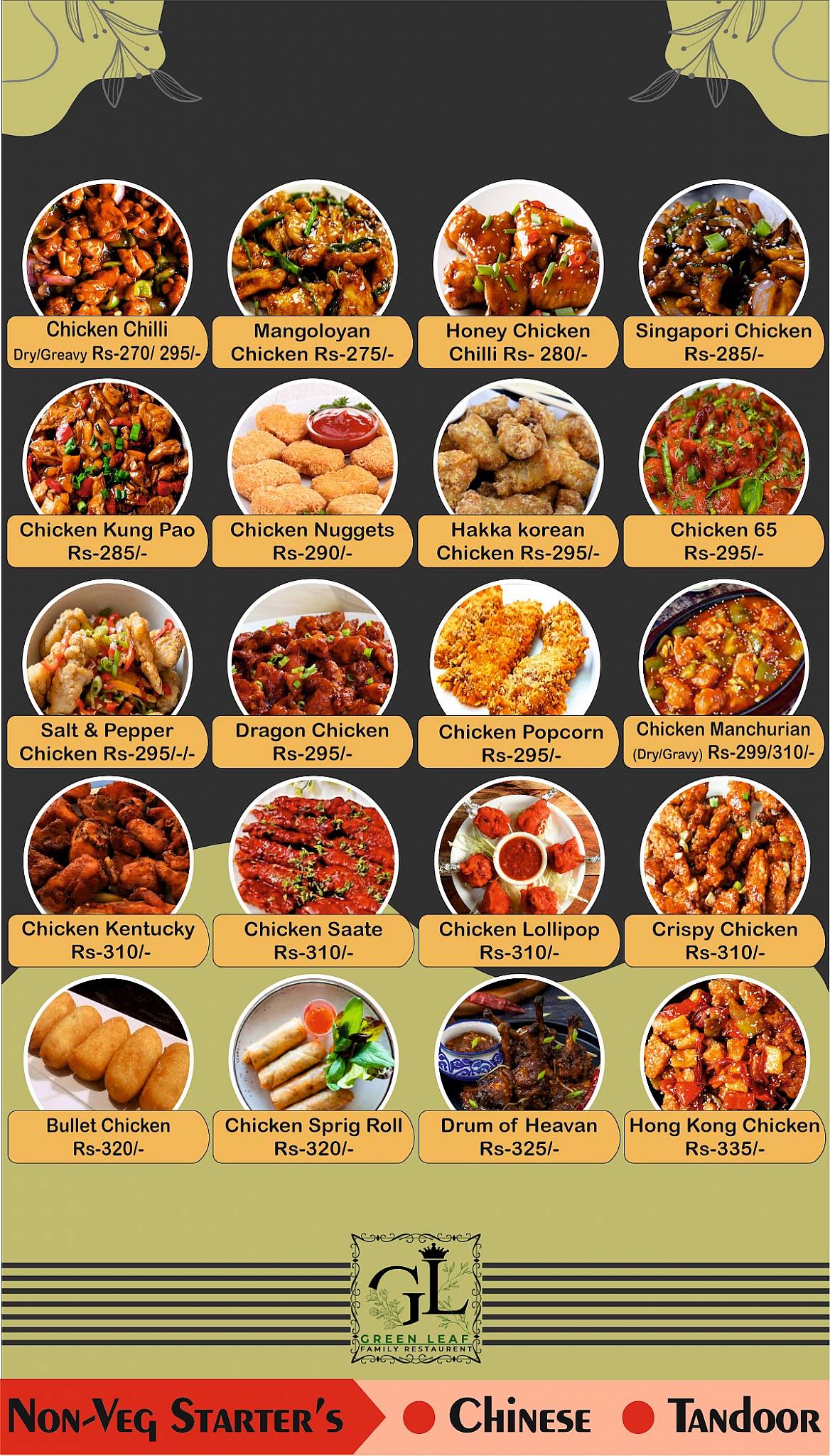 Green Leaf Family Restaurant menu