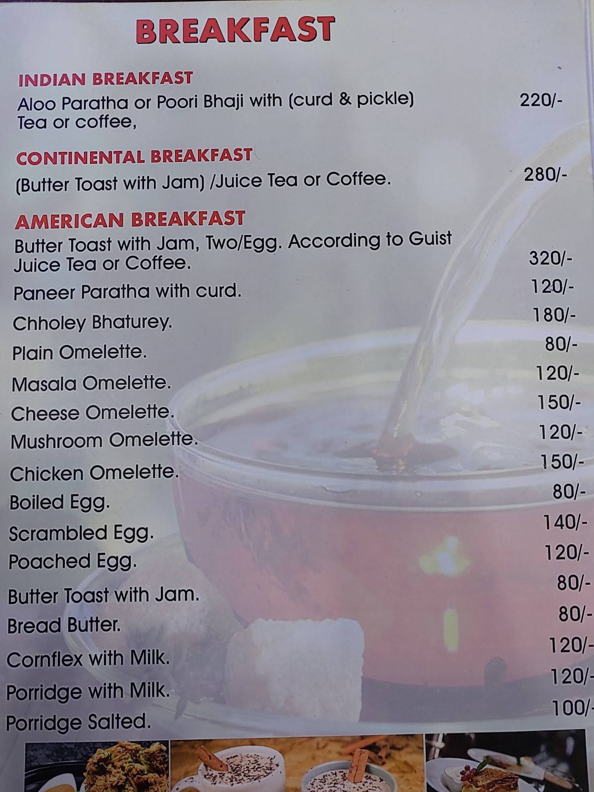 Green leaf restaurants menu