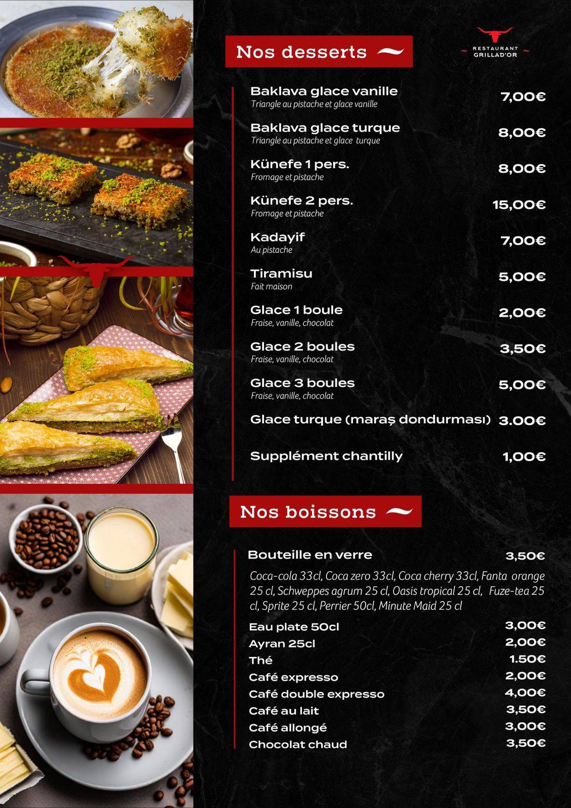 Menu de Grillad’Or