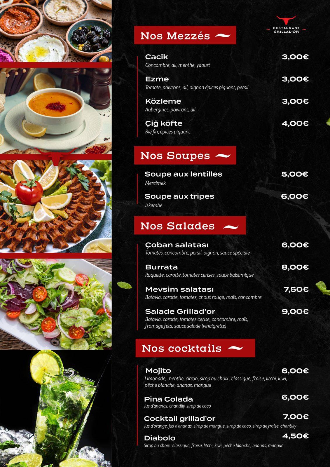 Menu de Grillad’Or