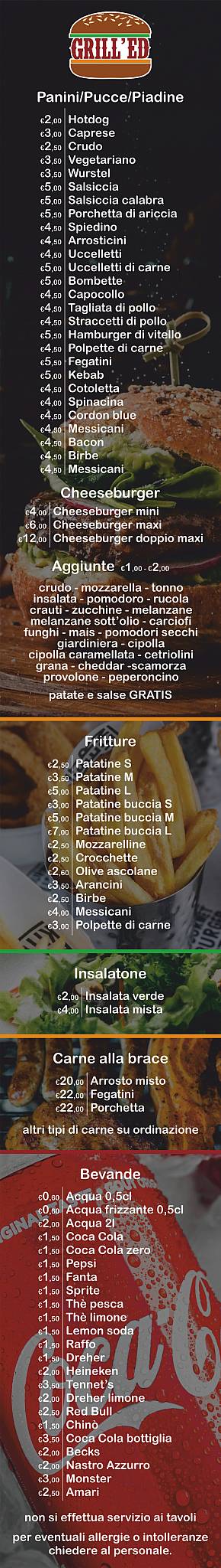Menu di Grill'ed 