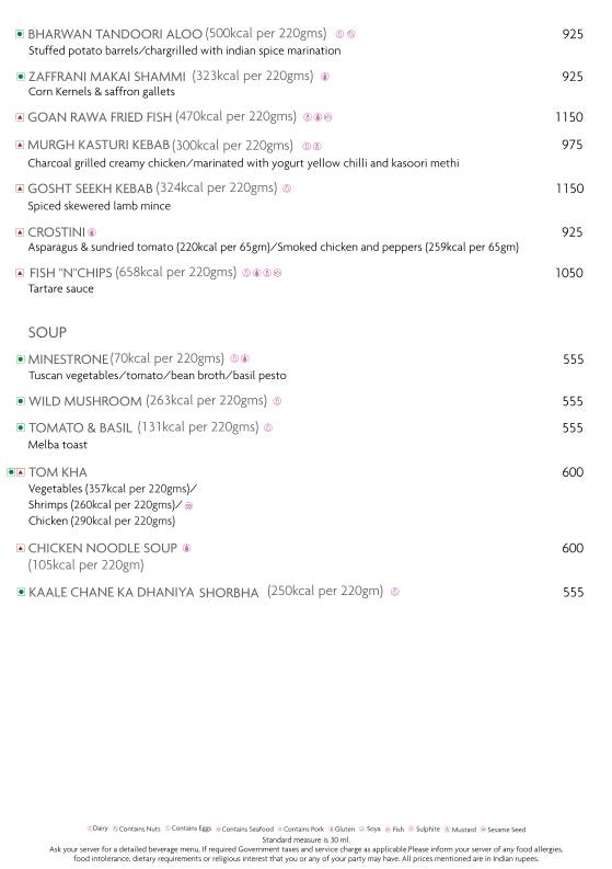 Cafe G - Crowne Plaza Today Gurugram menu