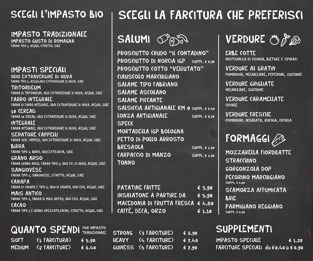 Menu di Gusto Piadineria Senigallia 