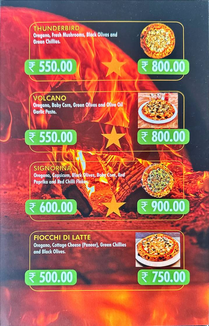 Gustos Pizzeria menu