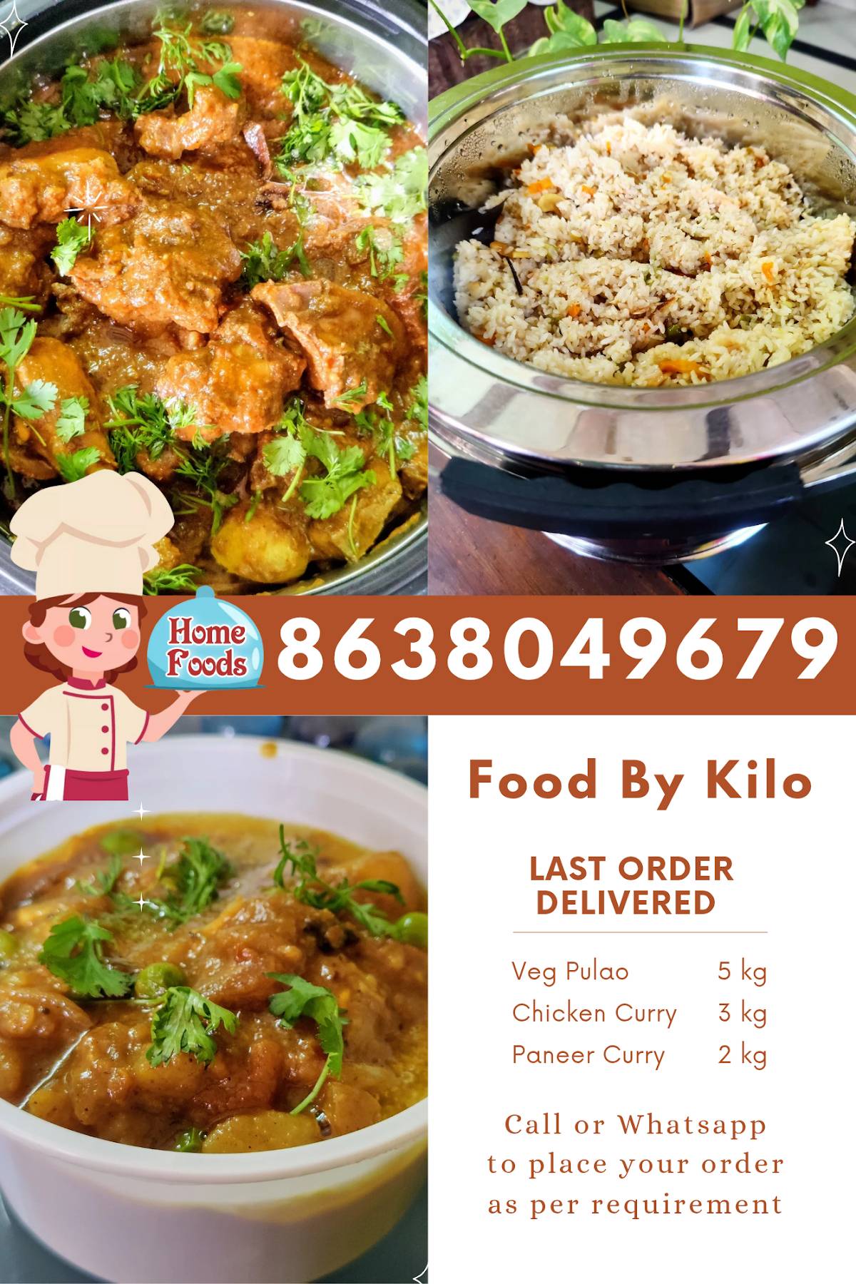 Home Foods Tiffin Meals menu