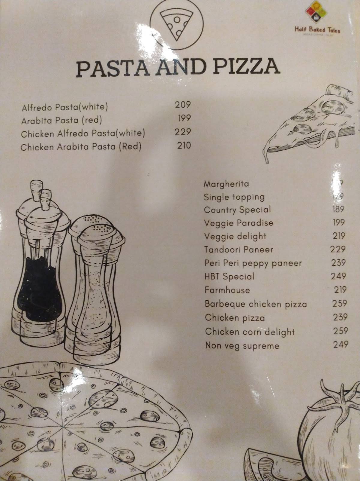 HBT cafe menu