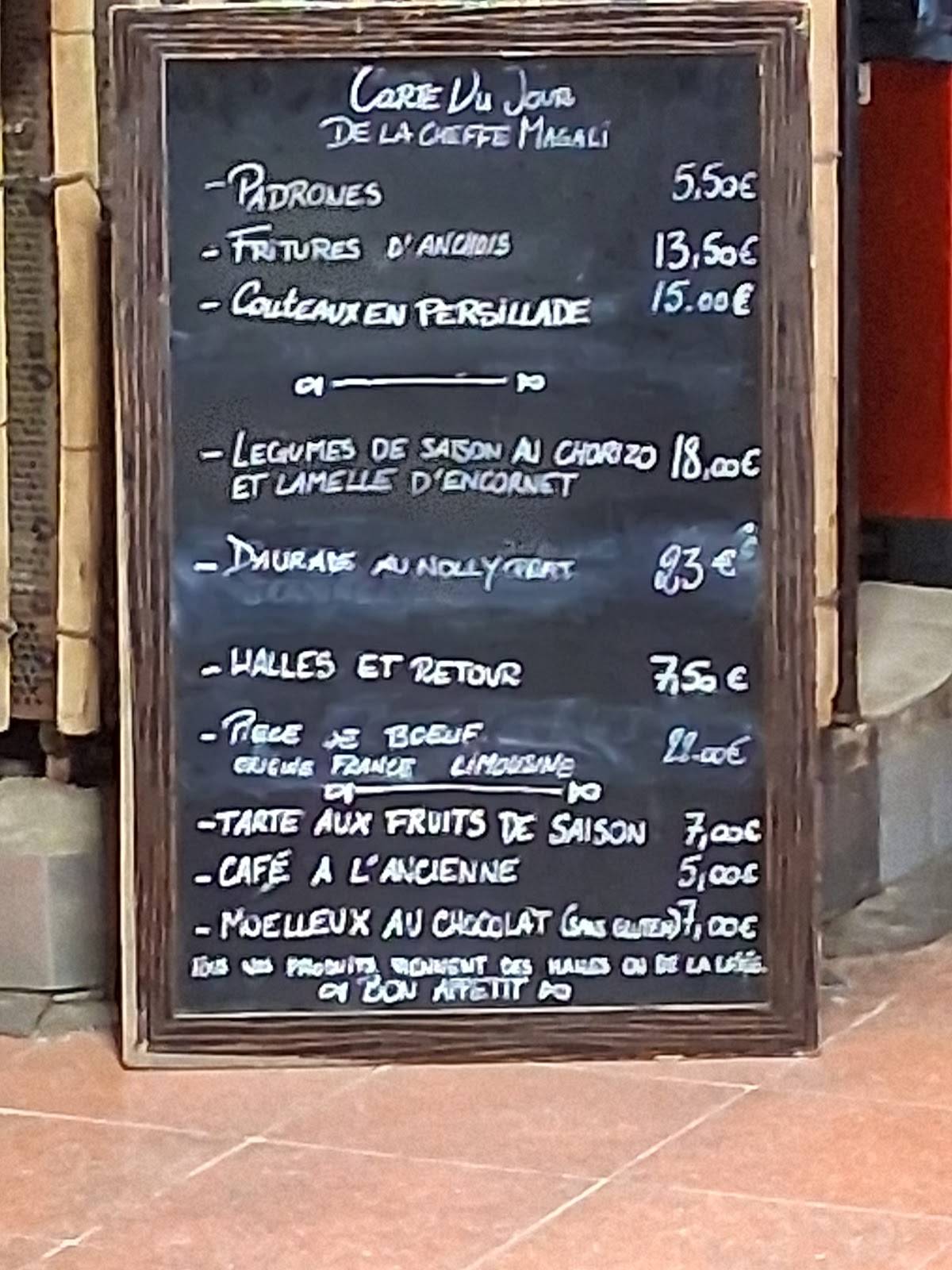 Menu de Halles et Manger