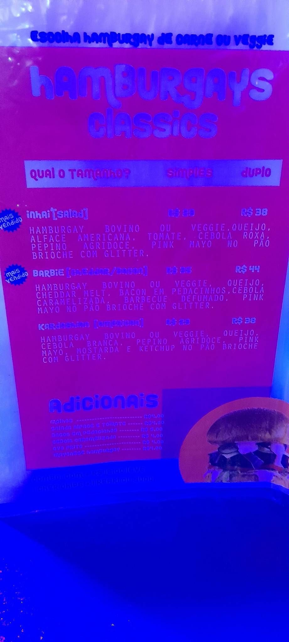 Hamburgay cardápio